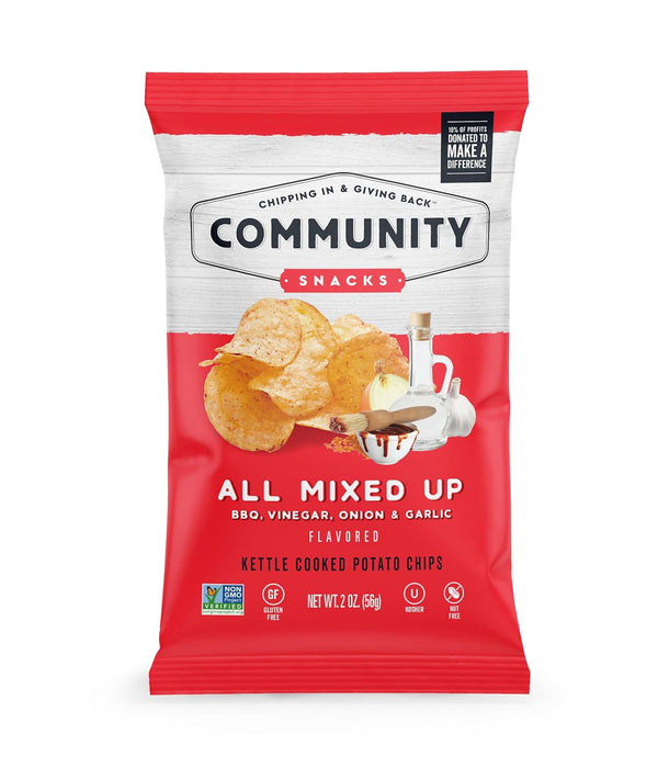 Community Snacks - 25 Count All Mixed Up Flavor Kettle Cooked Potato Chips -