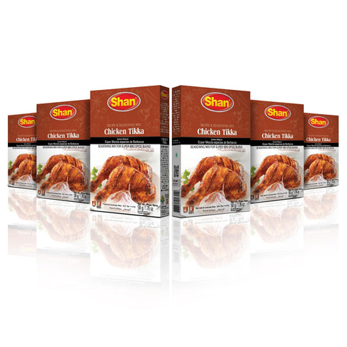 Shan Chicken Tikka Masala Mix (50g), Seasoning Packets for Tikka Masala, Pack of 6