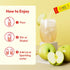 Packets 1500mg 10 Counts TEAZEN Apple Cider Vinegar Drink Powder On-the-Go Wellness with ACV, Sugar-Free, Postbiotics