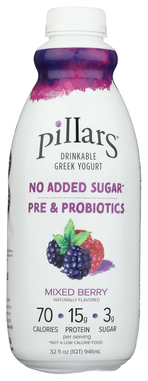 PILLARS Mixed Berry Drinkable Greek Yogurt, 32 FZ