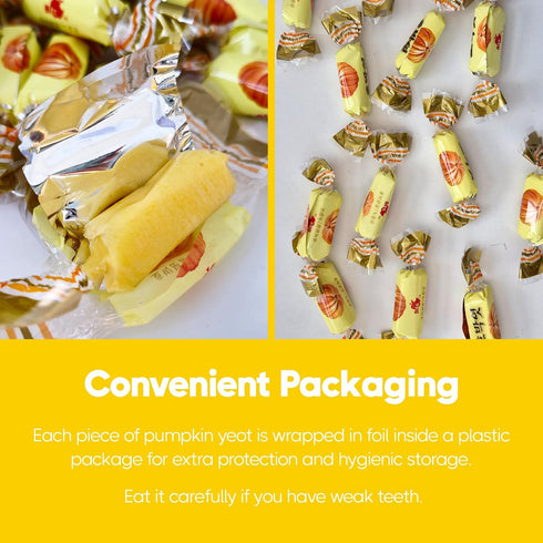 105g 3Packs 11.11oz) COELO Pumpkin Yeot x (Total Korean Traditional Sweet Soft Candy Dessert Chewy Texture Treats