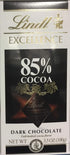 85% 4-3.5oz Lindt Excellence Cocoa Dark Chocolate bars