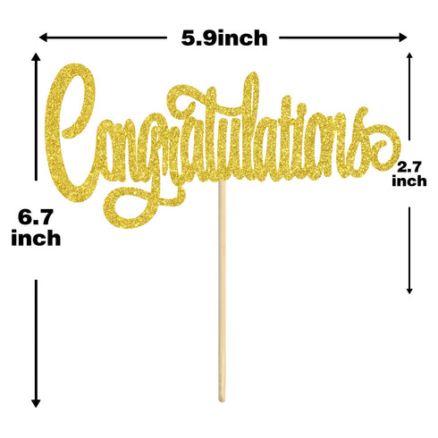 Congratulations Cake Topper, Congrats Grad Graduate, 2025 Graduation/Wedding/Birthday Party Decorations Supplies