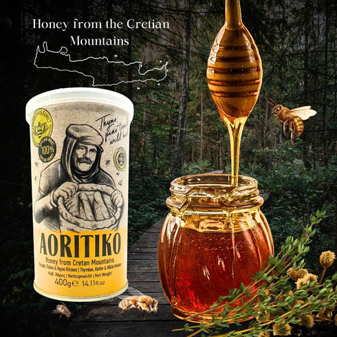 Fragiadakis Konstanas & Co G. P. 100% 400 Aoritiko Pure Cretan Mountain Honey | Greek Honey | Natural, Wildflower