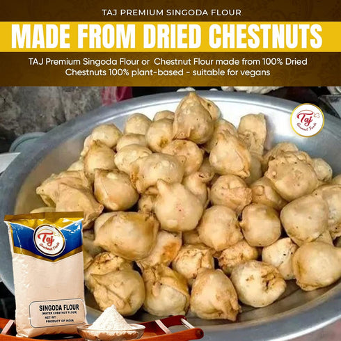 TAJ Gourmet Foods 4-Pounds TAJ Premium Singoda Flour, Water Chestnut Flour