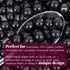 8 mm 4 oz Sugar Pearls - Pearlized Metalic Black