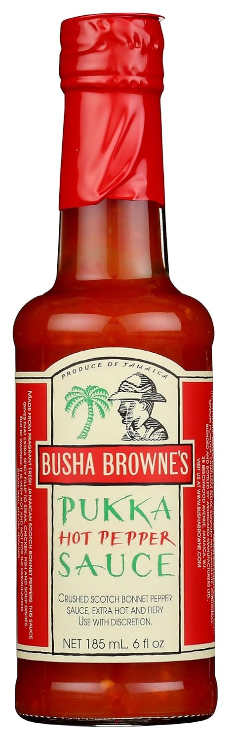 Busha Browne's Busha Browne Pukka Hot Pepper Sauce, 6 Fluid Ounce