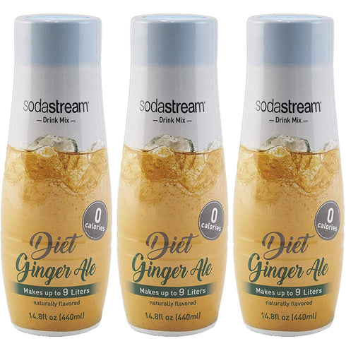SodaStream Diet Ginger Ale, 440ml 3 Pack, 14.8 Fl Oz