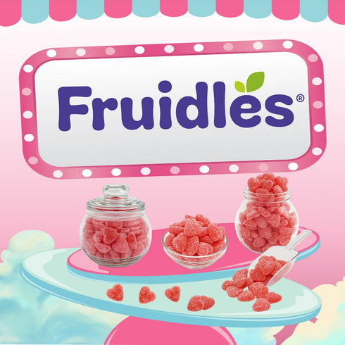 Gummi Gummy 5 (4.4 Fruidles Cherry Hearts Sanded Jelly, Delicious Candy, Fun and Festive Holiday Snacking, Party Favor
