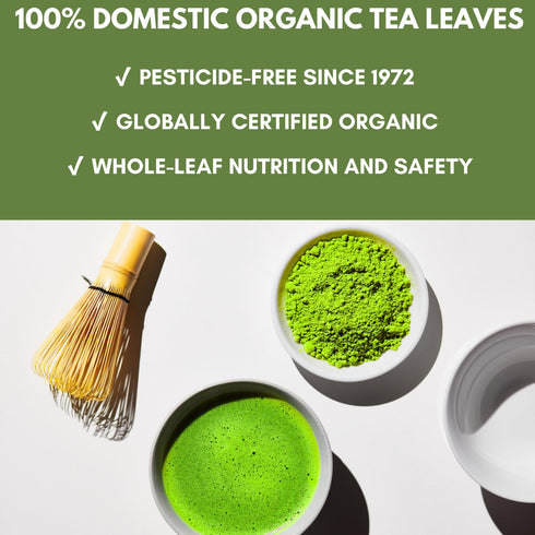 100% (100g 3.53oz) Nagomi Matcha Organic Superior Ceremonial Grade Matcha Green Tea Powder - Authentic Japanese First
