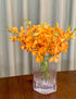15 Stems of Fresh Orange Orchids - Perfect Gift for Any Occasion
