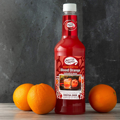 1 (33.8 Oz), Master of Mixes Blood Orange Margarita Drink Mix, Ready To Use, Liter Bottle Fl Individually Boxed