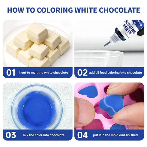 18 20 ml Oil Based Food Coloring for Chocolate Colors x Concentrated Oil Food Dye for Melting Chocolate Candy Melts