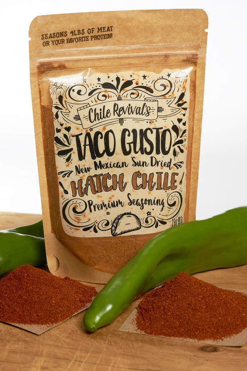 Chile Revival Taco Gusto Hatch Chile Premium Seasoning, Large Bag (3.5oz)