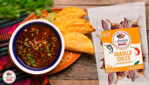 Guajillo Chiles Peppers Dried Whole 4 oz, Natural Premium for Mexican Recipes, Resealable Bag