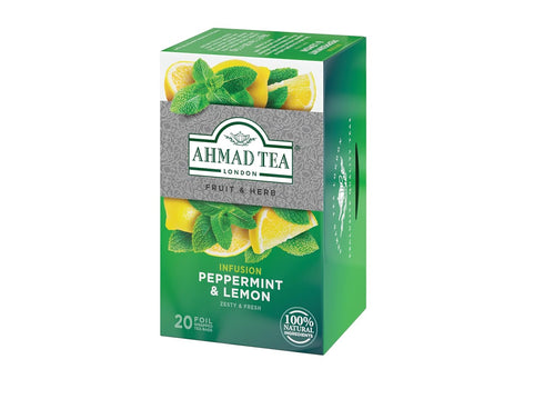 Ahmad Tea Peppermint & Lemon Tea, 20 Bags, 30g