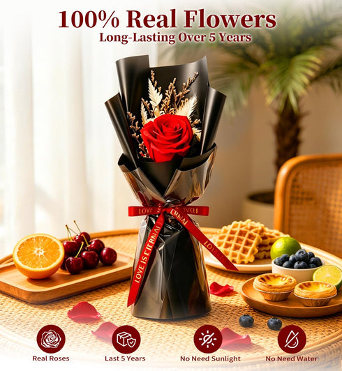 Preserved Flowers Bouquet,Flowers For Delivery,Red Rose Bouquets,Birthday Flowers Gifts For Women Mom Grandma Wife