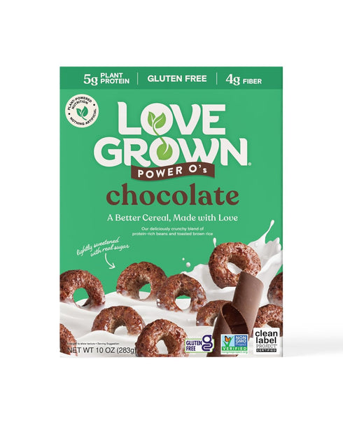 Love Grown Power Os Chocolate High Protein Gluten-Free Cereal - Vegan, Certified