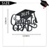 Congrats Grad Cake Topper - Black Glitter 2025 with Graduation Cap - 2025 Graduation Party Decorations