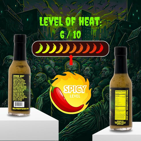 5 oz Hellfire Zombie Snot Hot Sauce, Award-Winning Chilehead Salsa Verde Sauce, Made with Carolina Reaper Peppers