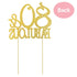 Premium Gold Metal 80 Cake Topper - 80 and Fabulous - 80th Birthday Party Decoration, Sparkly Rhinestone