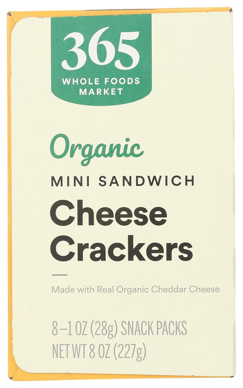 365 8 Count, 1 by Whole Foods Market, Organic Mini Cheese Sandwich Crackers Ounce