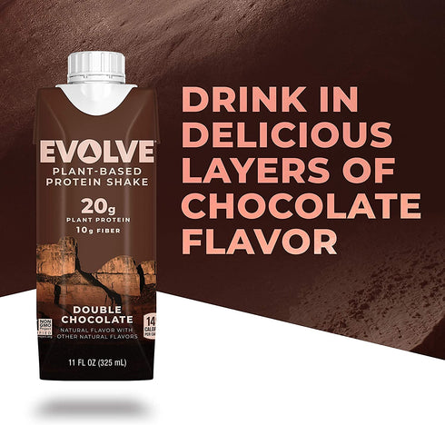 11 Oz, 4 Pack Evolve, Protein Shake Classic Chocolate, Fl