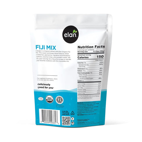 4.8 oz, Elan Organic Fiji Mix, Non-GMO, Gluten-Free, Vegan, Kosher, Dried Fruits (Dried Goji Berries, Dried