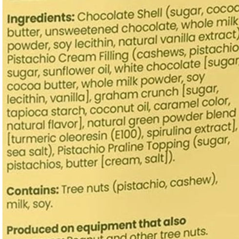 Generic 14.8 oz, 30 Milk Dubai Chocolate Inspired Pistachio Cups, Cups Individually Wrapped by