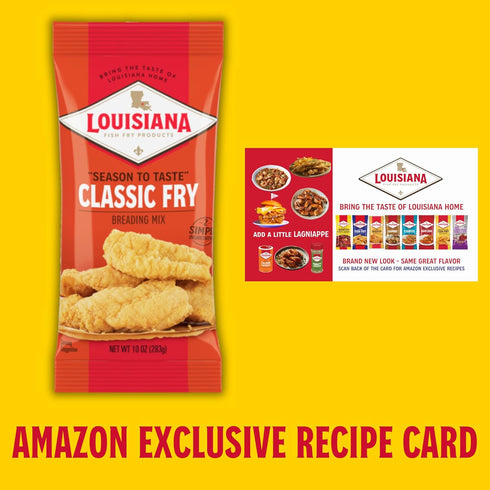 Pack (10 Louisiana Fish Fry Products Unseasoned Classic Fry Seafood Breading Mix, of Two Ounce Bags, Formerly "All