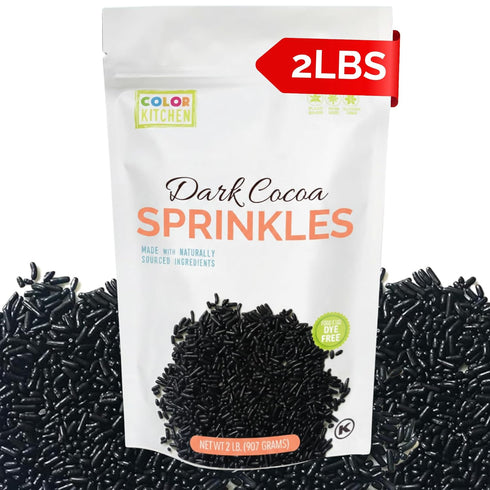 Color Kitchen Dark Cocoa Sprinkles Natural Ingredients Baking Cake Decorations, Ice Cream,