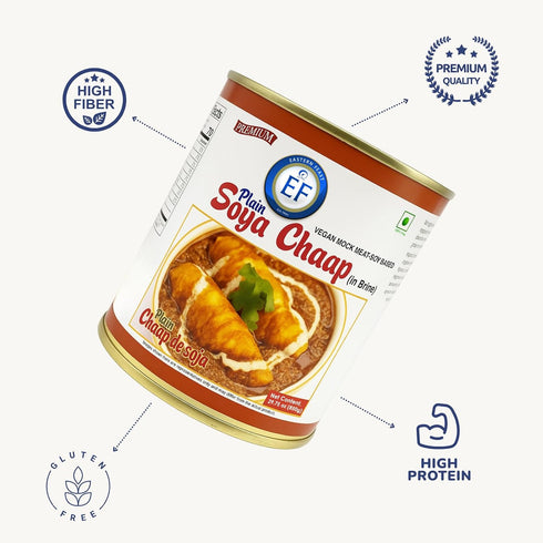 30 oz (850g), Eastern Feast - Soya Chaap in Brine, Soy Based Vegan Mock Meat