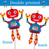 iPartyFun 36Pcs Robot Cupcake Toppers Picks Robot Cake Decorations for Robot Birthday Party Decorations Birthday