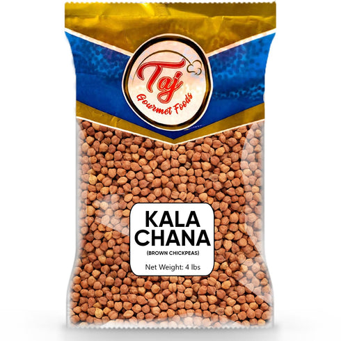 TAJ Gourmet Foods TAJ Premium Indian Kala Chana, Desi Chickpeas (4-Pounds)