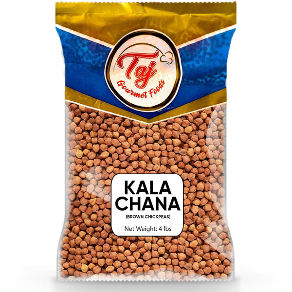 TAJ Gourmet Foods TAJ Premium Indian Kala Chana, Desi Chickpeas (4-Pounds)