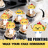 Uwaikin Yummy set 24pcs Cute Taco Bout Dessert Cupcake Topper Cheer to Mexican Food Fiesta Festival Theme Decorations
