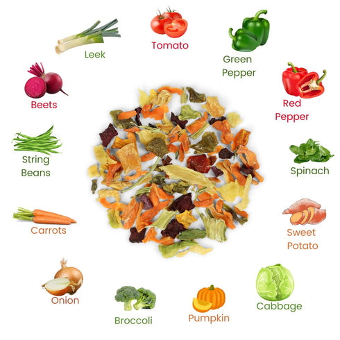 1 Lb Garden Vegetable Soup Mix by Its Delish, Bag | Natural Dehydrated Vegetables for Ramen Noodles, Soup, and Chip Dip