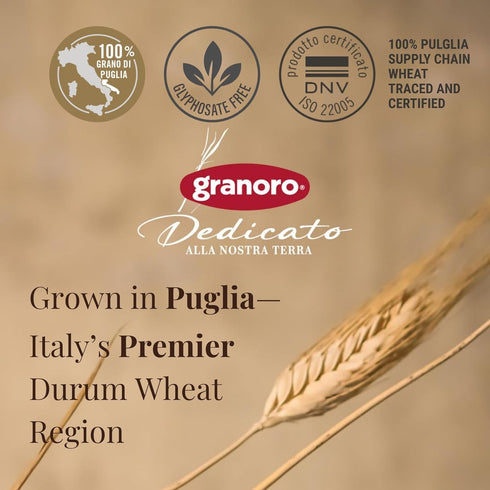 No.5, 100% 1.1 lb (Pack 2) Granoro Dedicato Mafaldine Authentic Italian Pasta, Made from Puglia Durum Wheat Semolina
