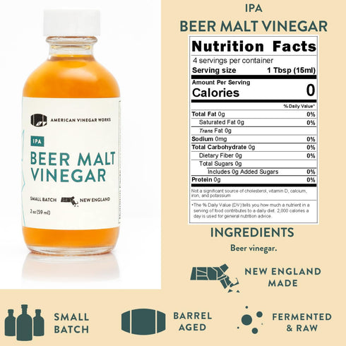 Pack 2oz 5 Pack American Vinegar Works - Essentials Plus Vinegar Sampler - Includes Apple Cider, Red Wine, Champagne