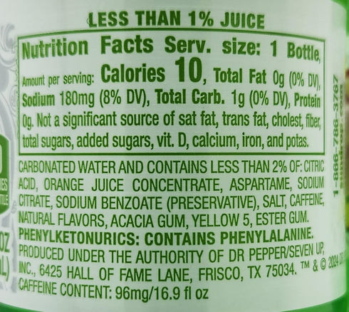Generic 6 Pack 16.9oz of Bottles Diet Sun Drop Citrus Soda Pop Soft Drink