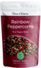 Viva Doria Rainbow Peppercorns, Four Peppercorn Blend, Whole Black, Green, Pink and White, 6 Oz