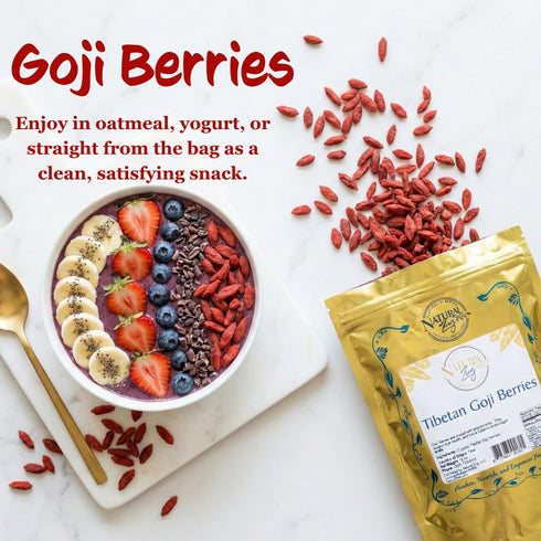 16 oz Authentic Tibetan Goji Berries (Raw, Wildcrafted)