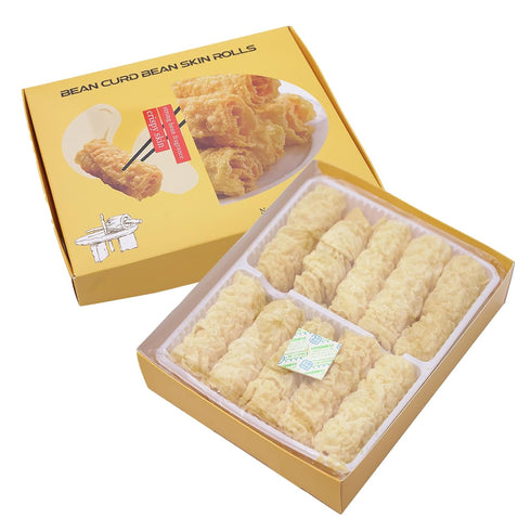 8.46oz TJBXWPY Bean curd skin roll puff tofu fried soybean curd original fried tofu skin,tofu firm