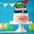 Happy Birthday Baby Cake Topper, Space Theme Black Glitter Birthday Decoration for Boy Girl Baby Shower Party