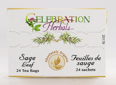 CELEBRATION HERBALS Sage Leaf Organic, 24 Bag, 0.02 Pound