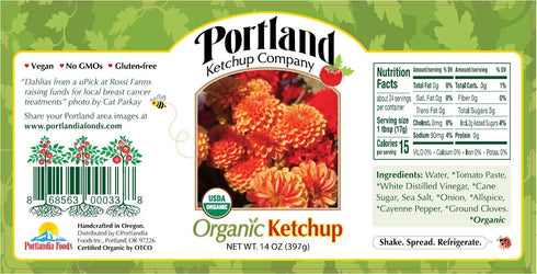 (14 oz pack 3) Portland Organic Ketchup Gift Box by Portlandia Foods fl - of Naturally Gluten-free, Vegan, non-GMO