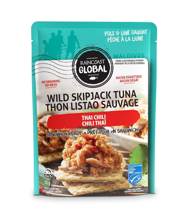 Raincoast Trading Global Wild Skipjack Tuna Pouches Thai Chili Wild Caught Certified