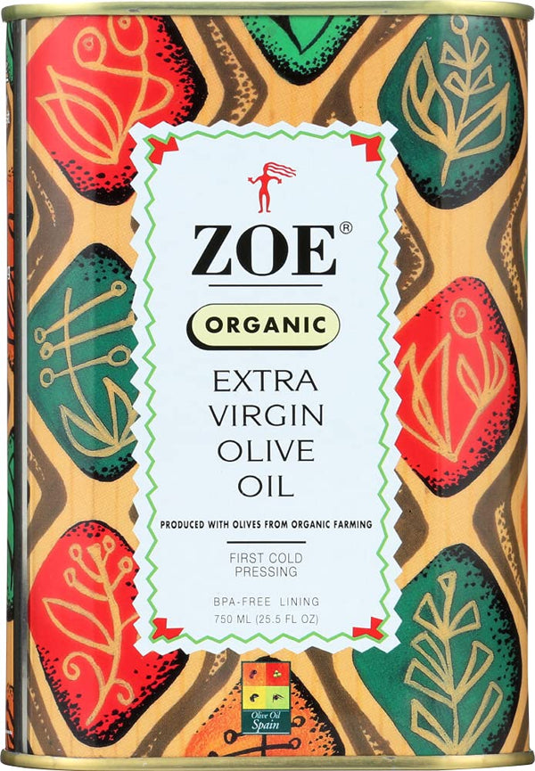 Zoe Organic Extra Virgin Olive Oil, 25.5-Ounce Tin
