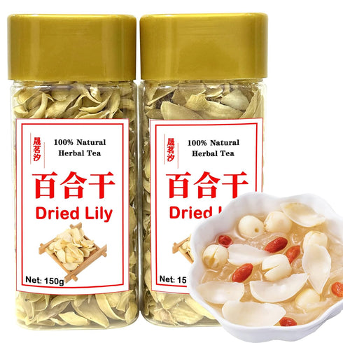 Visit the Store Dried Lily Bulb Lily Bulbs Bai He 10.6oz/300g (150g*2) Boil Soup and