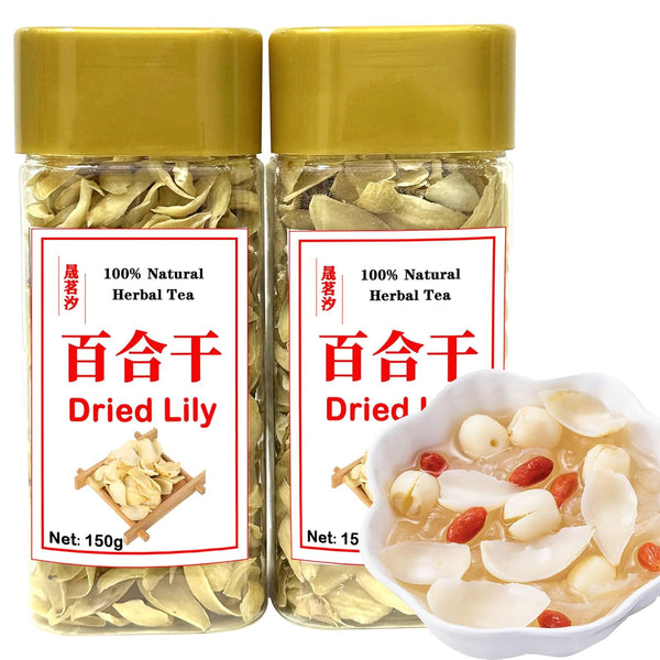 Visit the Store Dried Lily Bulb Lily Bulbs Bai He 10.6oz/300g (150g*2) Boil Soup and